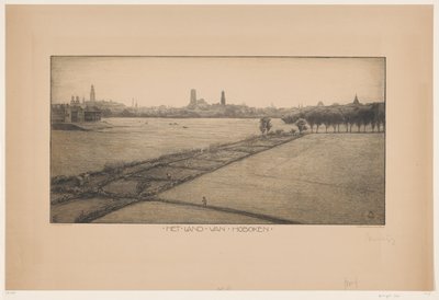 Hoboken földje (eredeti cím a tárgyon) alkotó: Simon Moulijn (signed by artist)