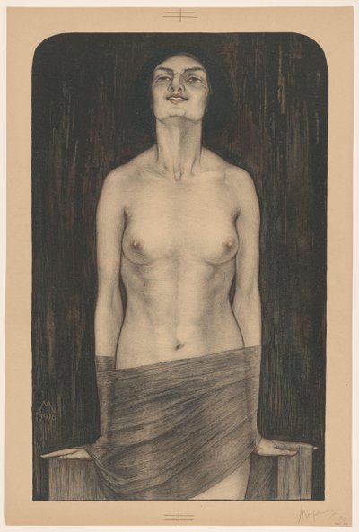 Álló nő csupasz felsőtesttel Vámpír (Salomé) (eredeti cím) alkotó: Simon Moulijn