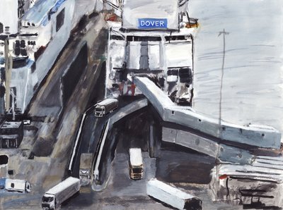 Dover, 2019 (akril, akvarell, gouache és tinta, papír) alkotó: Simon Neville