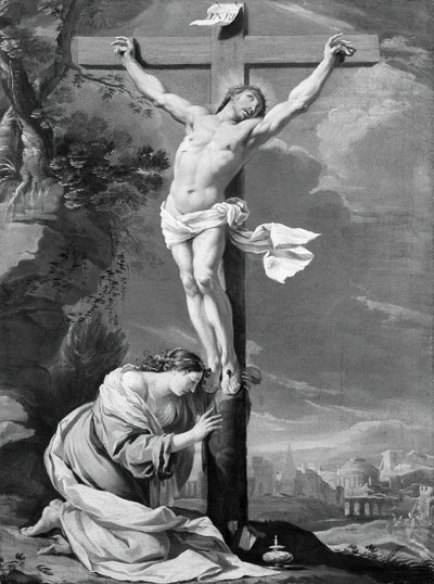 Krisztus a kereszten Mária Magdolnával, 164050. alkotó: Simon Vouet