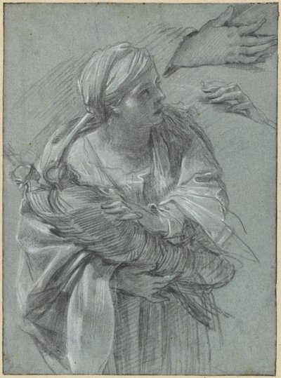 Creusa Trója isteneit hordozza alkotó: Simon Vouet