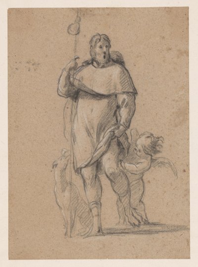 Szent Rókus kutyával és angyallal alkotó: Simon Vouet