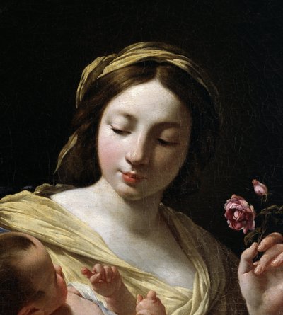 „A Szűz és a Gyermek Jézus” részlete (olaj, vászon) alkotó: Simon Vouet