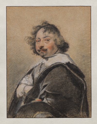 Egy férfi portréja, balra fordulva alkotó: Simon Vouet