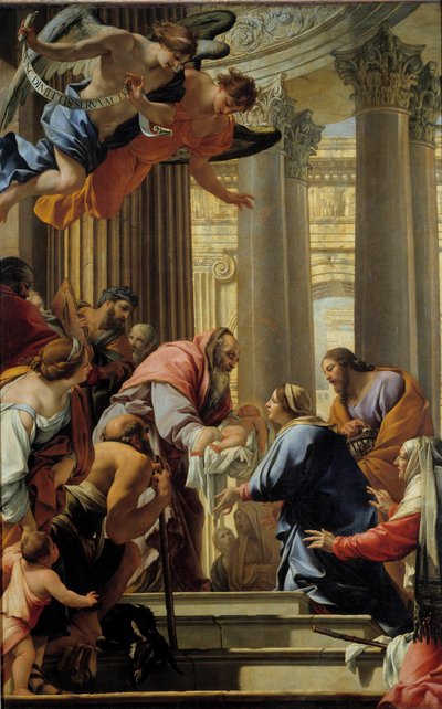 Simon Vouet (1590-1649) festménye a templomban 17. századi v. 3,93x2,5 m alkotó: Simon Vouet