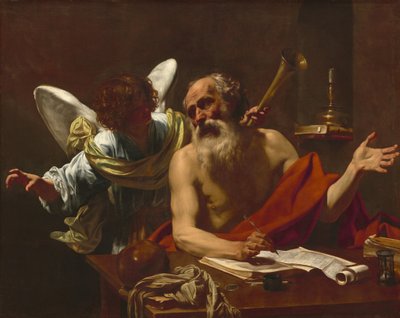 Szent Jeromos és az angyal c. 16221625. alkotó: Simon Vouet