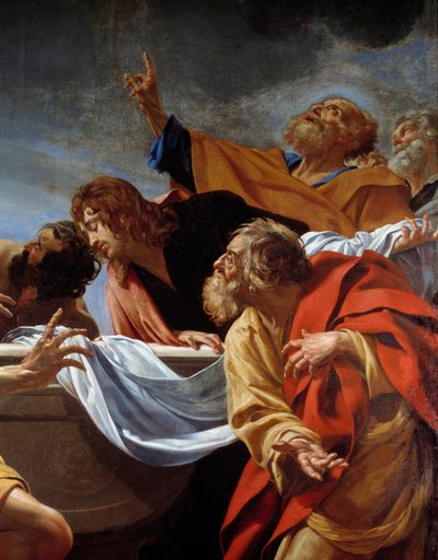 Apotres a Szűz sírjánál Simon Vouet (1590-1649) festményének részlete 17. századi Párizs, Eglise Notre Dame des Champs alkotó: Simon Vouet