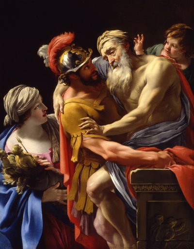 Æneas és apja menekül Trója elől, 1635 körül alkotó: Simon Vouet