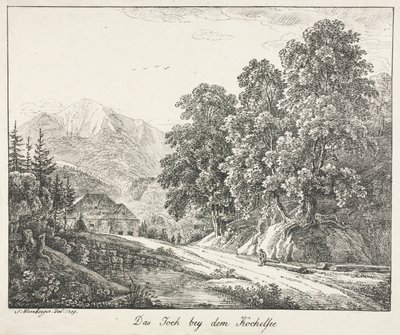 Az ösvény a Kochelsee mellett, 1809. alkotó: Simon Warnberger