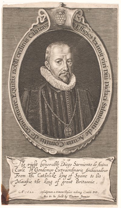 Diego Sarmiento de Acuna, Godomar grófja. spanyol követ Londonban alkotó: Simon de Pas