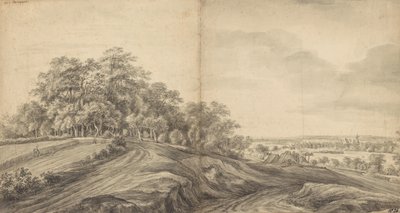 Boersberg panorámája a Doorwerth kastéllyal a távolban alkotó: Simon de Vlieger