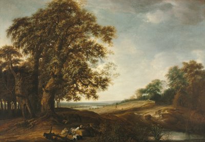 Alvó parasztok Fields közelében Példabeszéd a gyomokról, 1650-1653. alkotó: Simon de Vlieger
