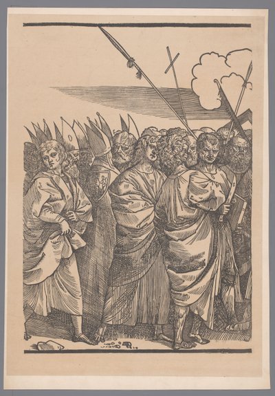 A De Triomf van Christus nyomtatványsorozat harmadik részének reprodukciója Joos Lambrecht nyomán alkotó: Simonau and Toovey