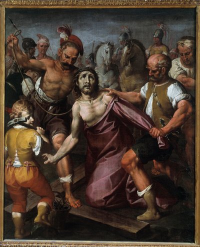 Krisztus megfosztották ruháitól (olaj, vászon, 1615 körül) alkotó: Simone Barabino