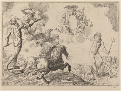 Jupiter, Neptunusz és Plútó alkotó: Simone Cantarini