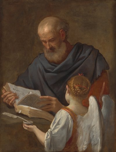 Szent Máté és az angyal c. 16451648. alkotó: Simone Cantarini