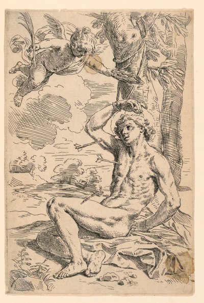 Szent Sebestyén alkotó: Simone Cantarini