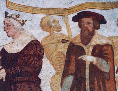 Halál a herceggel, részlet a Haláltánc című filmből alkotó: Simone II Baschenis