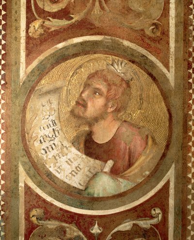 Maesta: Malachi, részlet a keretből alkotó: Simone Martini