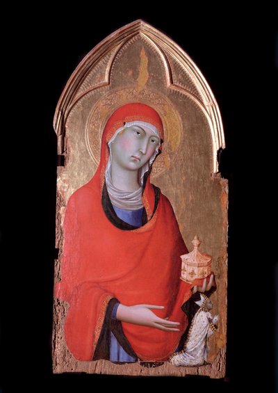 Orvieto poliptichon, Mária Magdolna és a donor -Tempera fán, 1321 körül alkotó: Simone Martini