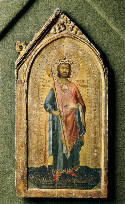 Szent László portréja, Simone Martini, temperó fa 1326 körül alkotó: Simone Martini