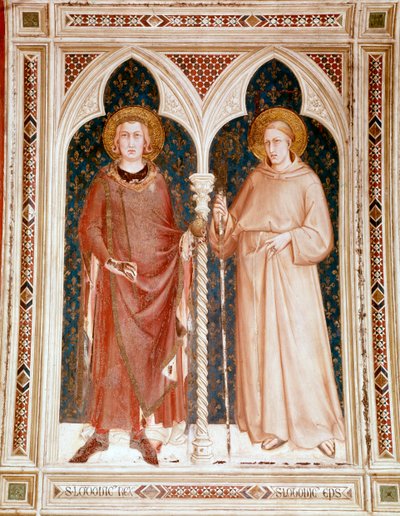 IX. Szent Lajos és Anjou Szent Lajos (Toulouse) (freskó) alkotó: Simone Martini