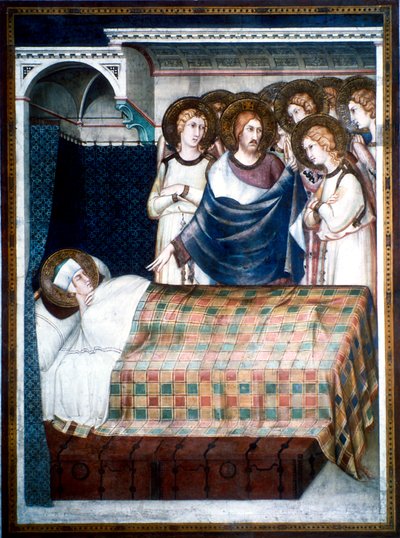 Szent Márton álma, 14. század. alkotó: Simone Martini