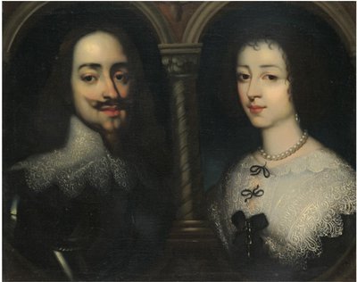 I. Károly király és Henrietta Mária királyné kettős portréja alkotó: Sir Anthony van, Dyck