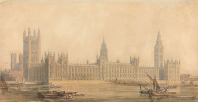 Perspektíva: a Parlament új házai alkotó: Sir Charles Barry