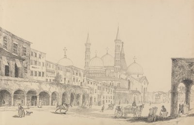 30 megtekintést tartalmazó album Tirolban és Olaszországban: Szent Antonio-templom - Padova 3.r 1840. nov.r alkotó: Sir Charles D
