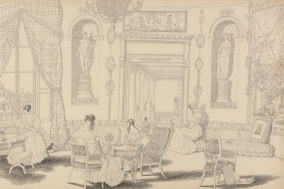 30 megtekintést tartalmazó album Tirolban és Olaszországban: Circular Budoir a Casino Pecoriban, 1841. október 10. alkotó: Sir Charles D