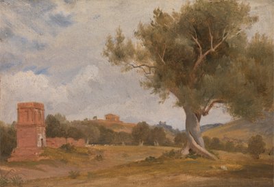 Kilátás a szicíliai Girgentiben a Concord és Juno templomával alkotó: Sir Charles Lock Eastlake