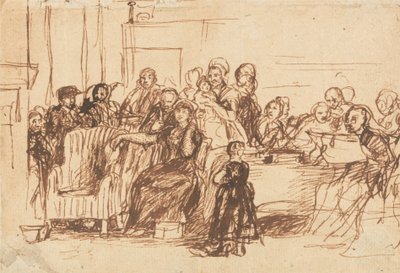 Vázlat a "A végrendelet felolvasásához" alkotó: Sir David Wilkie
