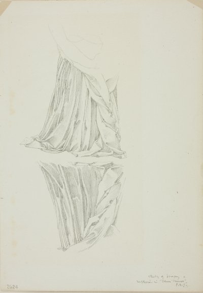 Draped Figure and Reflection, a Mirror of Venus című tanulmány alkotó: Sir Edward Burne Jones