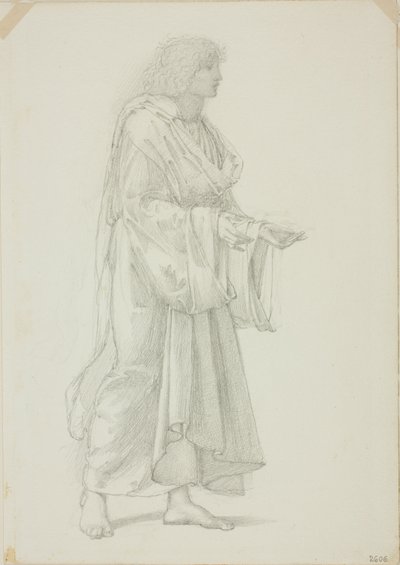 Drapírozott álló férfi figura alkotó: Sir Edward Burne Jones