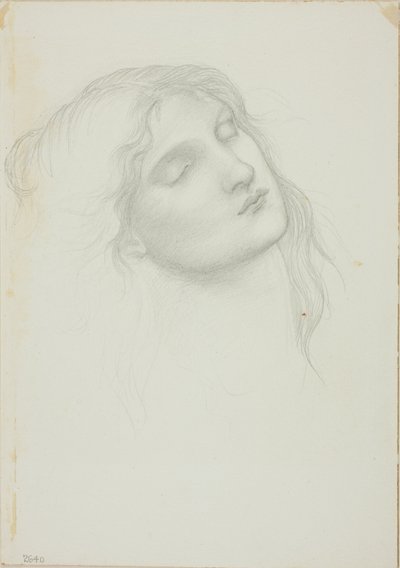 Csukott szemű nő feje alkotó: Sir Edward Burne Jones