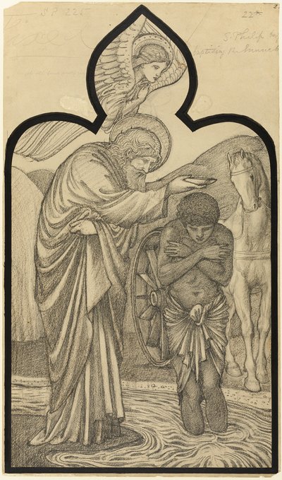 Szent Fülöp megkereszteli az eunuchot alkotó: Sir Edward Burne Jones