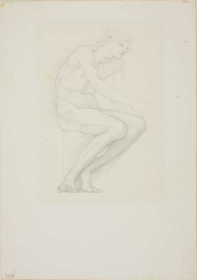 Ülő férfi akt alkotó: Sir Edward Burne Jones