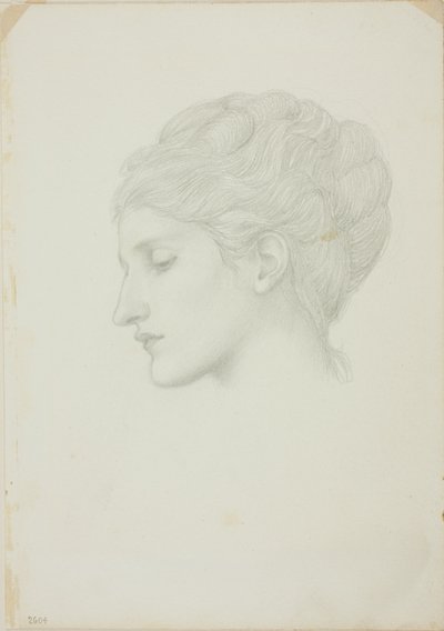 Női fej profilban balra alkotó: Sir Edward Burne Jones