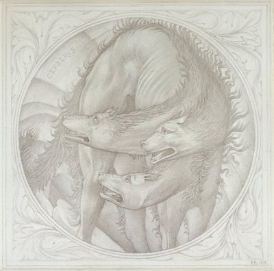 Cerberus, 1872-1875 alkotó: Sir Edward Coley Burne Jones