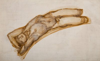 Szerencsekerék – Férfi akt – Meztelen rabszolgatanulmány, 1882. alkotó: Sir Edward Coley Burne Jones