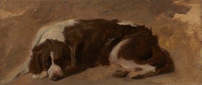 Egy spániel fekve alkotó: Sir Edwin Henry Landseer