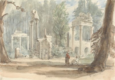 A Leptis Magna romjai, ahogy megjelentek a Virginia Water-i Royal Parkban alkotó: Sir George Hayter
