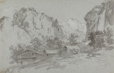 A Lauterbraun-i fogadó ablakából alkotó: Sir George Howland Beaumont seventh Baronet