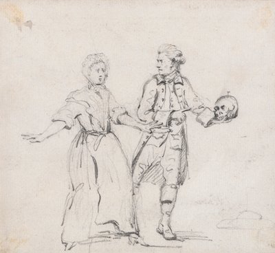 Két alak koponyával alkotó: Sir George Howland Beaumont seventh Baronet