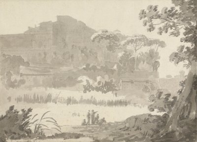 Vatikán a Ponte Mola felé vezető úttól alkotó: Sir George Howland Beaumont seventh Baronet
