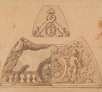 Mennyezeti dekoráció (papagájjal) alkotó: Sir James Thornhill