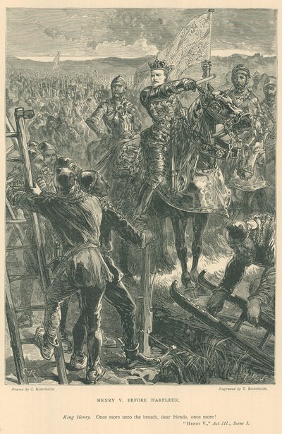 Illusztráció Shakespeare V. Henrik királyához alkotó: Sir John Charles Robinson
