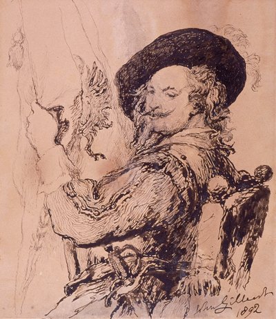 "Egy szabványhordozó", 1892 alkotó: Sir John Gilbert