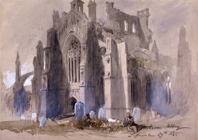 "Melrose Abbey", 1845 alkotó: Sir John Gilbert